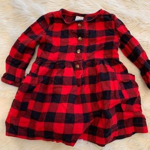 Flannel baby girl shirt